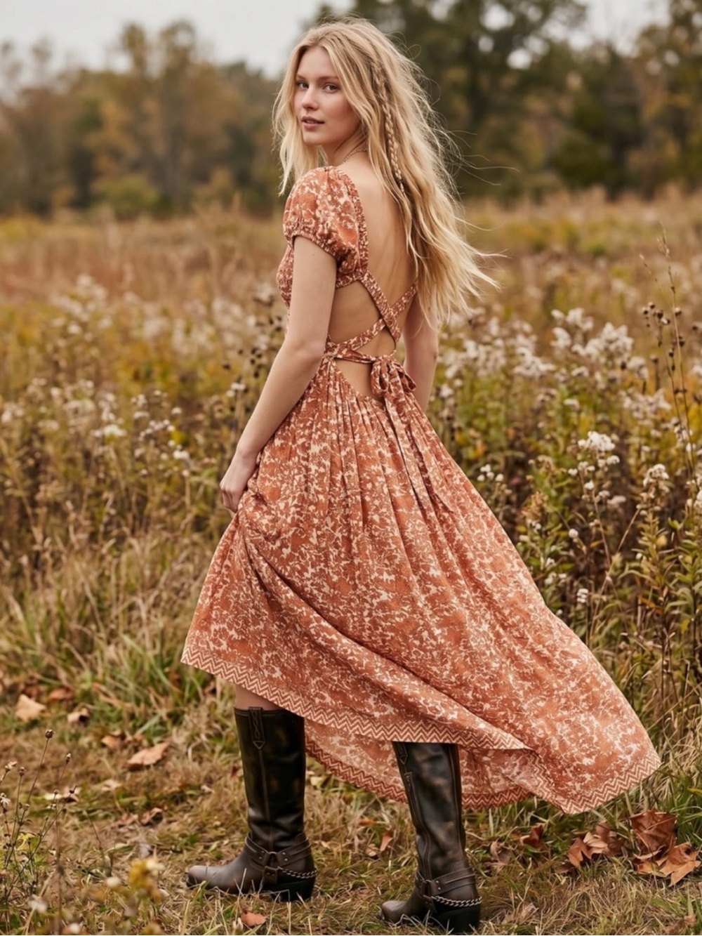 Free People Ultraviolet Maxi Dress Small Prairie Dainty Cottage Bohemian